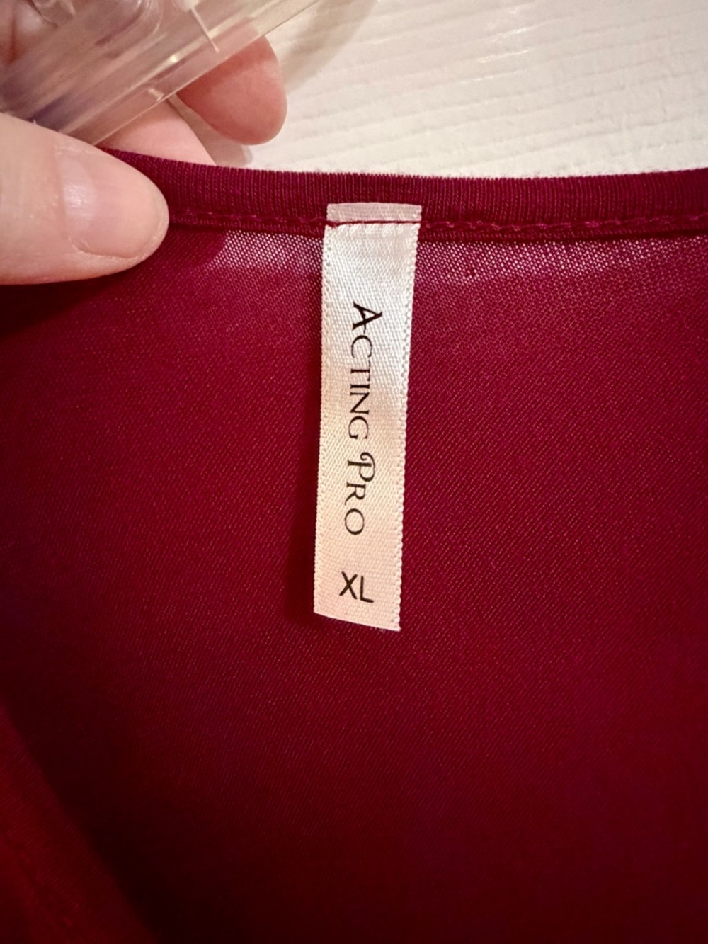 Acting Pro Burgundy Fringe Poncho Top – Women’s XL - Picture 3 of 4